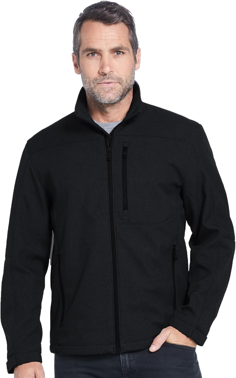 Men'S Midweight Water and Wind Resistant Soft Shell Jacket (S-3XL)