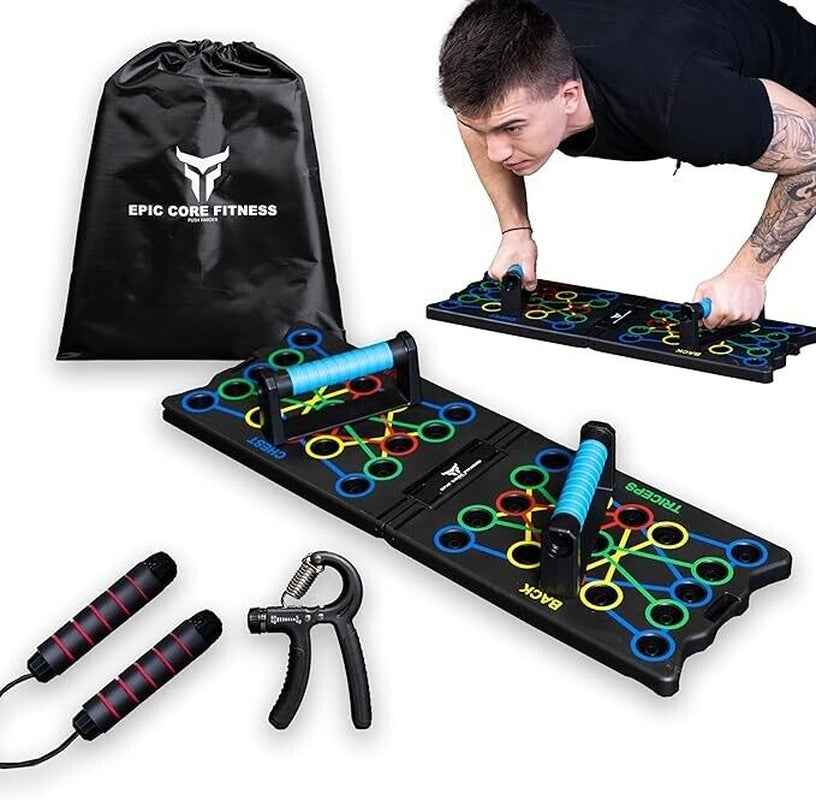 Epic Core Push up Board Fitness System. Jump Rope and Hand Strength. Brand New!