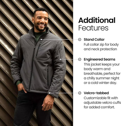 Men'S Midweight Water and Wind Resistant Soft Shell Jacket (S-3XL)