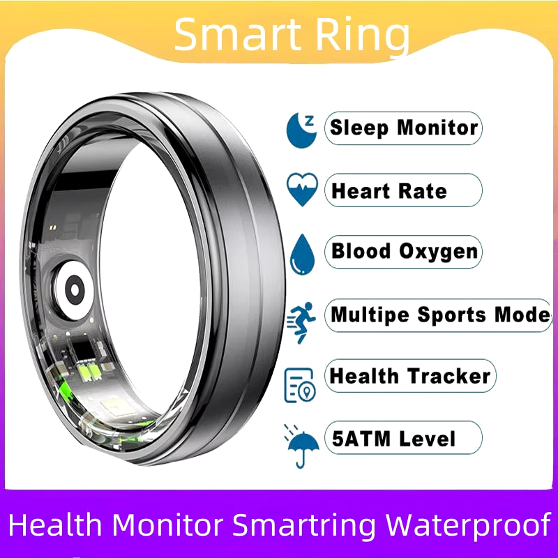 R06 Smart Ring Men 2024 Women Health Monitor IP68 5ATM Waterproof Smartring Fitness Tracker Man Smart Rings Multiple Sport Modes