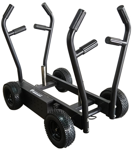 BF-PS Sisyphos Push Sled - 8 Adjustable Levels of Resistance plus Plate Loaded Weight Resistance, Black