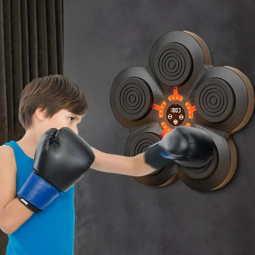 Smart Bluetooth Music Boxing Machine Wall Boxing Target LED Lighted USB Charging Sandbag Boxing Training Target Boxing Equipment