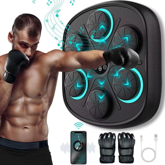 Smart Music Boxing Machine: Home Wall-Mounted Training Gear - Bluetooth Interactive Fun - Fitness and Reflex Improvement Boxing