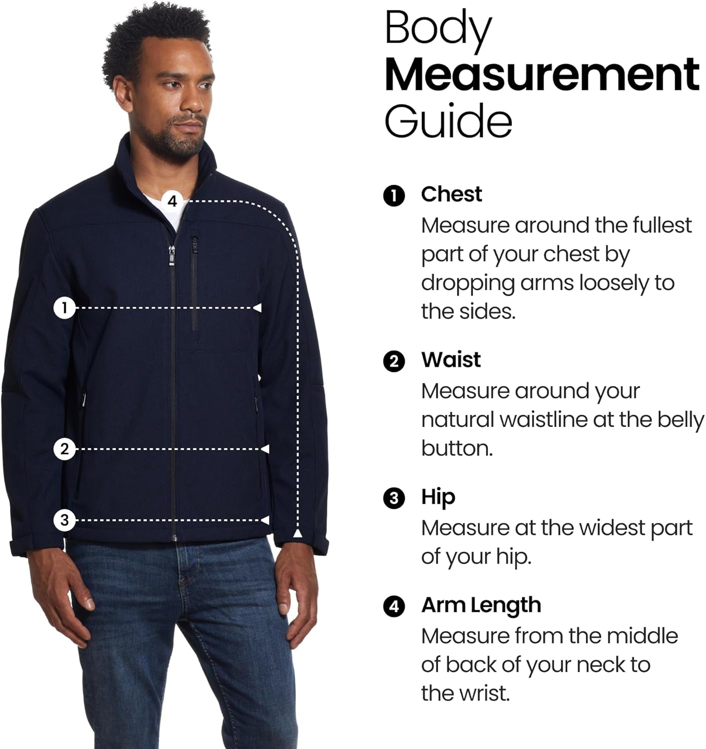 Men'S Midweight Water and Wind Resistant Soft Shell Jacket (S-3XL)